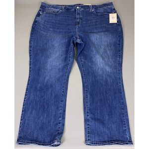 NYDJ Marilyn Straight Jeans Women's Plus 28W High Rise East Shore Blue New NWT